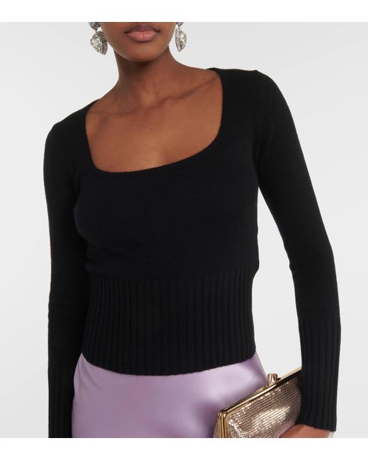 Jardin Des Orangers Black Ribbed-knit Cashmere Sweater