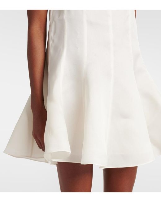 Khaite White Mags Silk Minidress