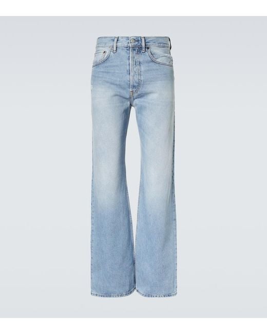 Jeans A Gamba Larga 2021M A Vita Media di Acne in Blue da Uomo