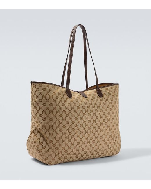 Gucci Natural Jackie Gg Canvas Large Tote Bag for men
