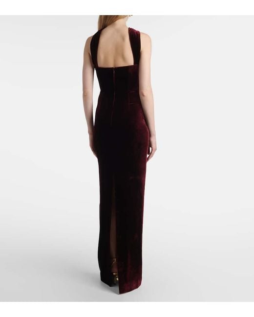 Roland Mouret Black Robe Aus Samt