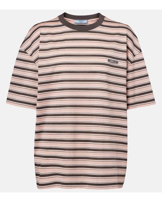 Prada Pink T-Shirt Aus Baumwolle