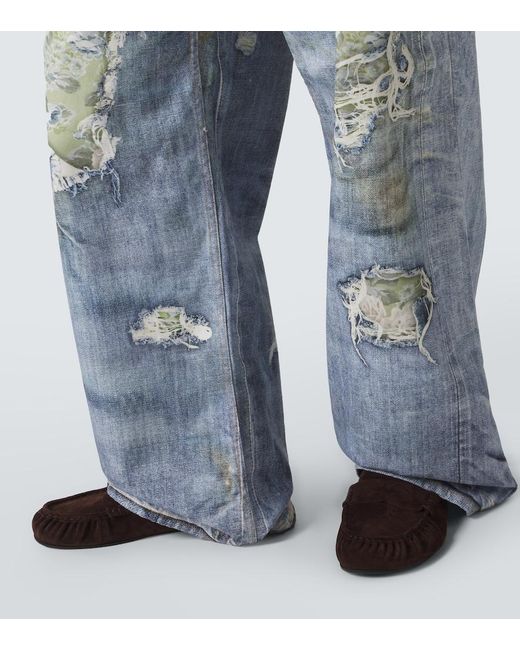 Acne Blue 1981 Trompe L'Oil Wide-Leg Jeans for men