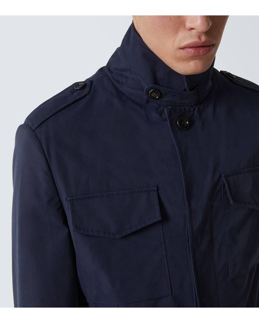 Chaqueta En Mezcla De Algodon Brunello Cucinelli de hombre de color Blue