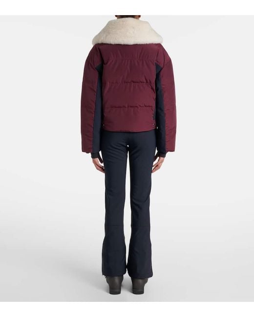 Giacca Da Sci Lakki Con Pelliccia Sintetica di Fusalp in Purple