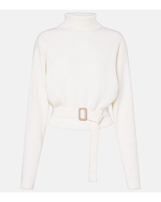 Chloé White Iconic Milk Wool-Blend Sweater