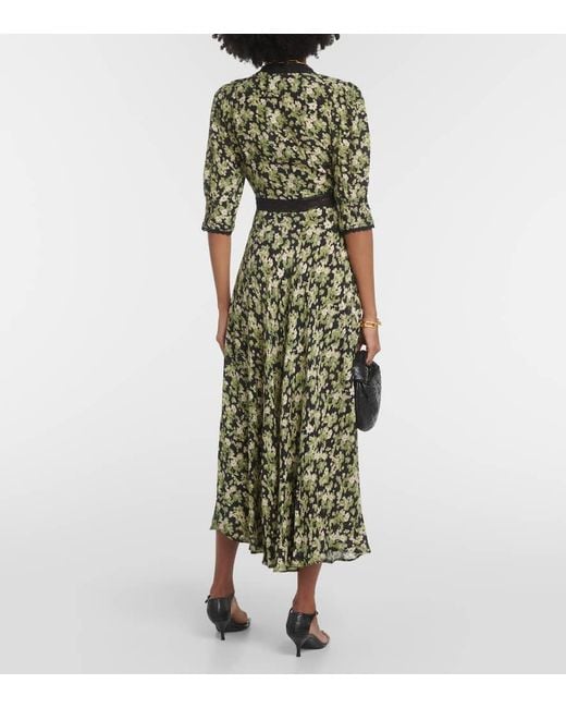 Rixo Green Kleid mit Blumen-Print