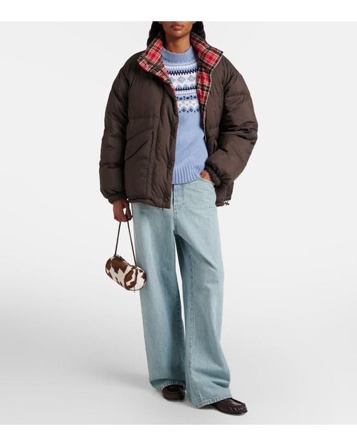 Miu Miu Brown Reversible Down Jacket