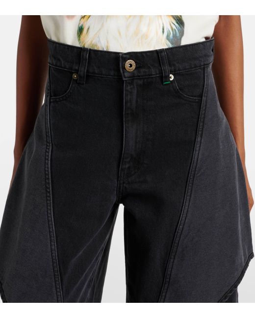 J.W. Anderson Black Cropped Wide-leg Jeans