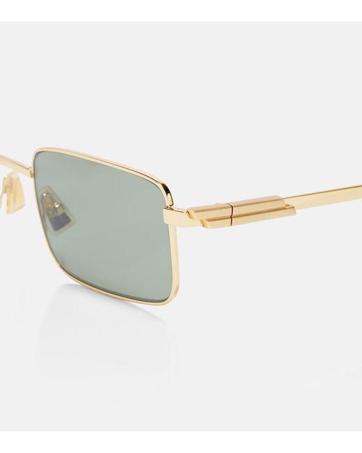 Bottega Veneta Gray Stretch Rectangular Sunglasses