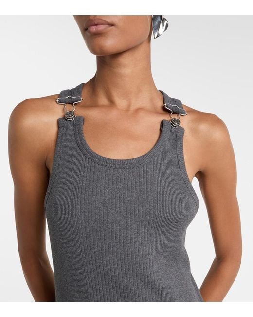 Jean Paul Gaultier Gray Cotton Jersey Maxi Dress