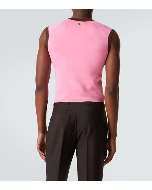 Tank Top De Algodon Versace de hombre de color Pink