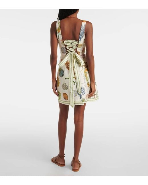 ALÉMAIS Metallic Sea Linen Minidress