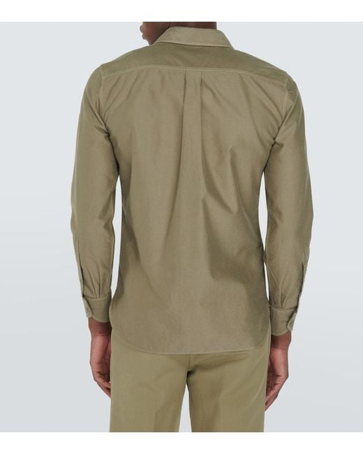 Tom Ford Green Cotton Shirt for men