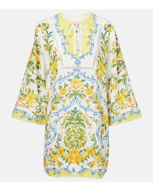 Farm Rio Yellow Bedrucktes Minikleid