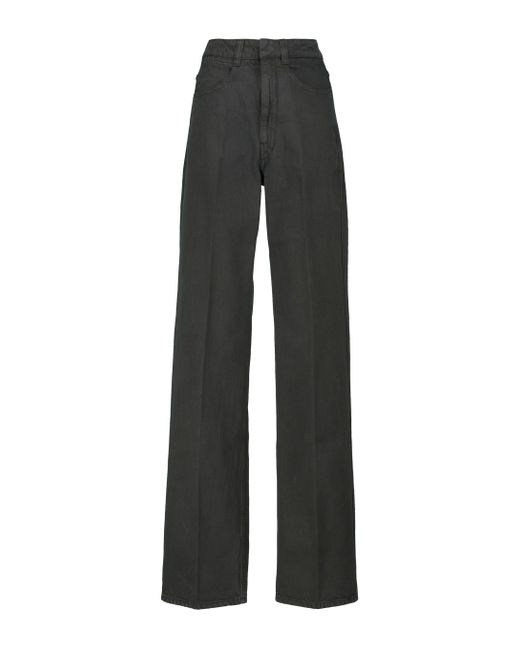 Casual mujer negro recto ancho pierna Denim Pantalones damas de alta  cintura tobillo longitud Jeans pantalones agujero rasgado pantalones  sueltos|Pantalones vaqueros| - AliExpress