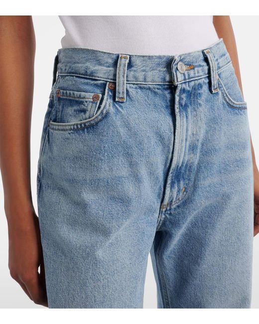 Agolde Blue Leena High-Rise Flared Jeans
