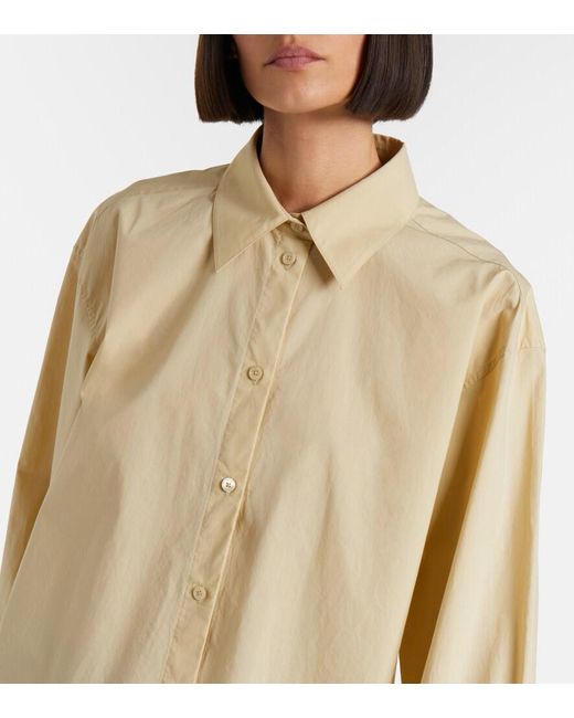 Totême Natural Oversized Cotton Poplin Shirt