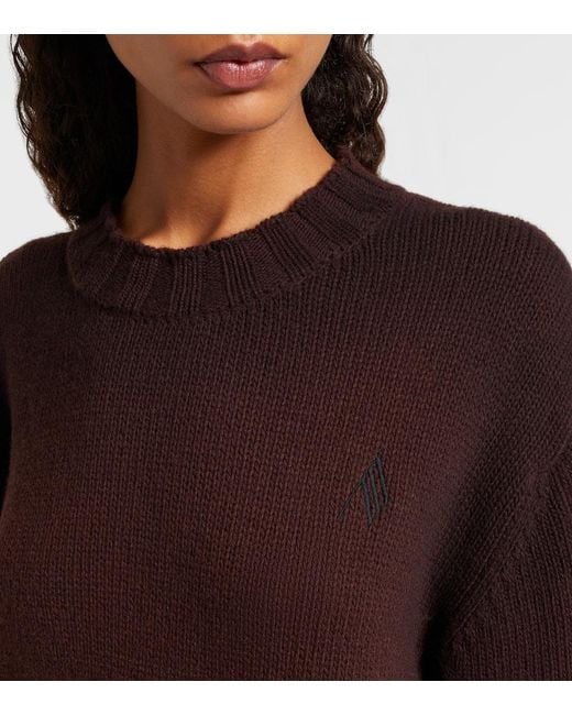 The Attico Purple Wool And Cashmere Sweater