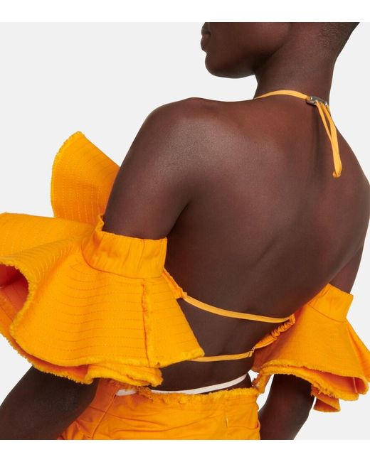 Top Jacquemus en coloris Orange