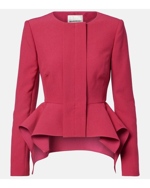 Roland Mouret Red Jacke Aus Crepe