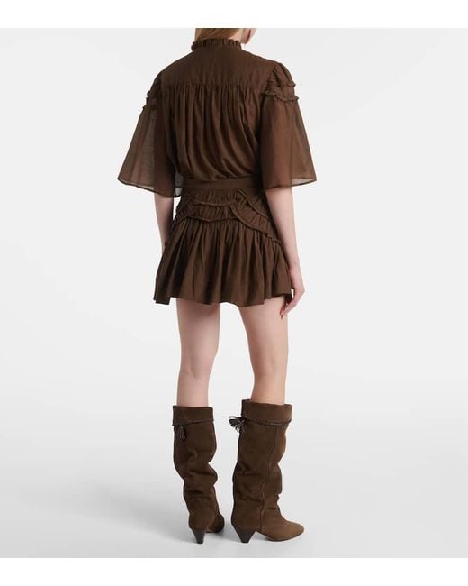 Isabel Marant Brown Minirock Ceola Aus Einem Baumwollgemisch