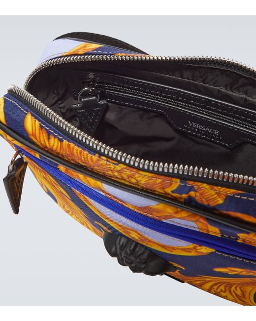 Versace Blue La Medusa Belt Bag for men