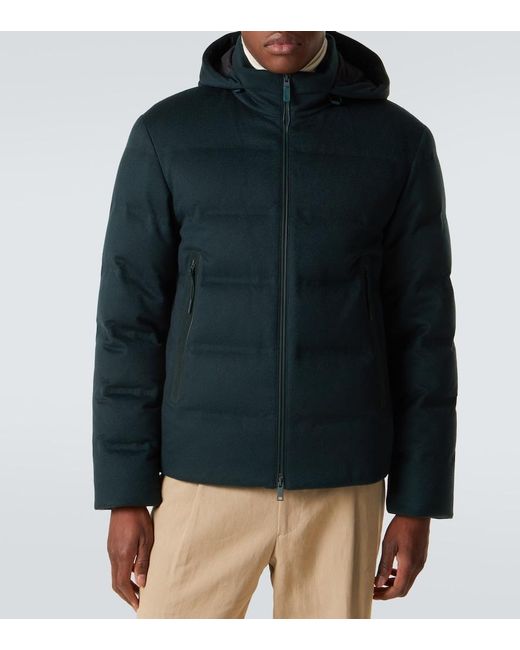 Zegna Black Elements Technical Cashmere Down Jacket for men