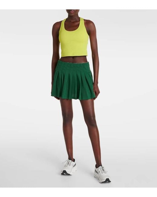 The Upside Green Oxford Sloan Pleated Tennis Skirt