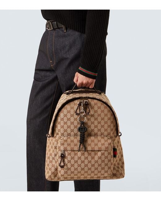 Gucci White Interlocking G Keychain for men