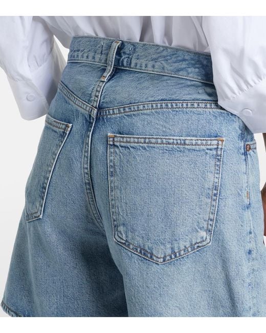 Agolde Blue Dame Denim Shorts