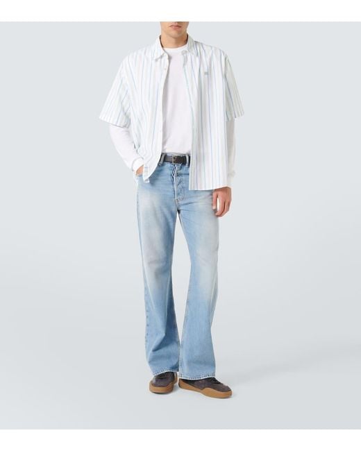 Jeans A Gamba Larga 2021M A Vita Media di Acne in Blue da Uomo