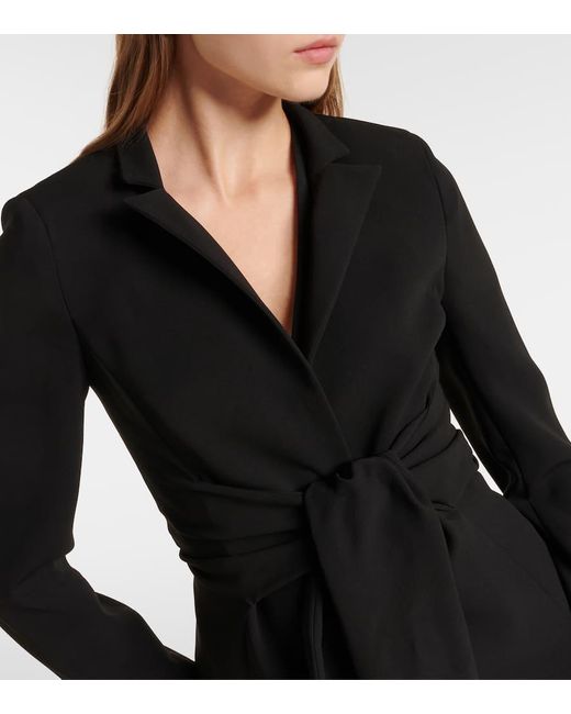 Blazer De Cady Con Cinturon Max Mara de color Black