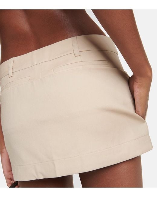 AYA MUSE Natural Lacun Wool Miniskirt