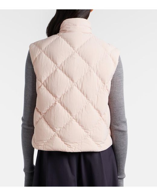 Moncler Pink Biois Quilted Down Vest