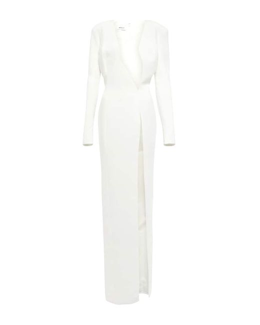 Monot White Asymmetric Gown