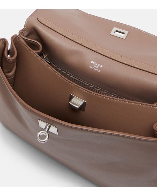 Balenciaga Brown Rodeo Medium Leather Tote Bag
