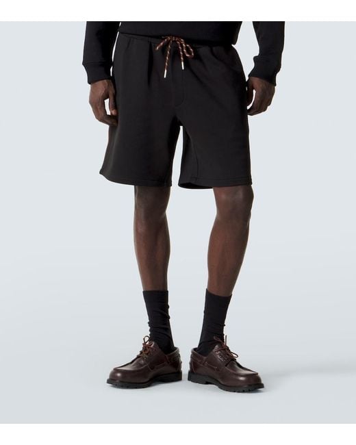 Moncler Black Archivio Cotton Shorts for men