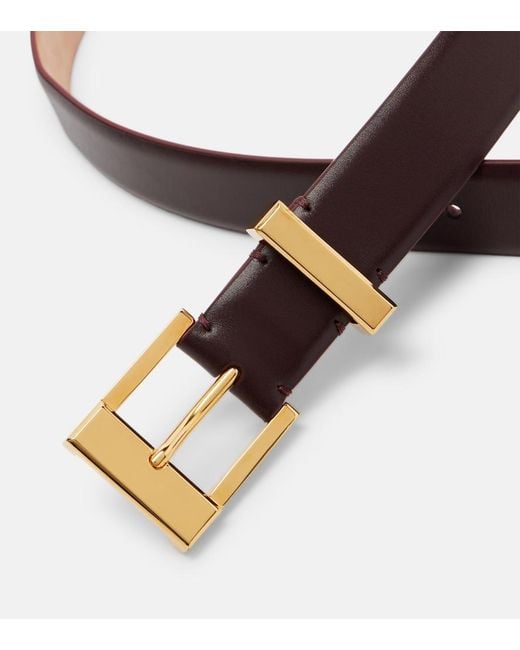 Khaite Brown Manhattan Leather Belt