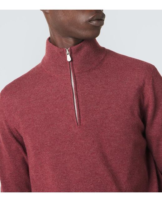 Pullover di Brunello Cucinelli in Red da Uomo
