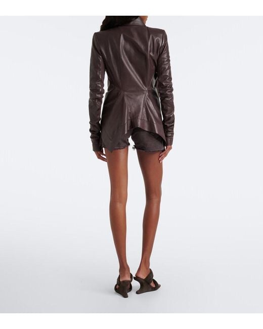 Rick Owens Black Lana Denim Shorts