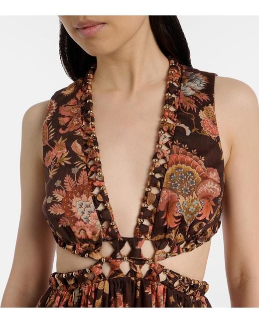 zimmermann brown floral dress Zimmermann Aster Billow Maxi Dress $1,282.32 USD