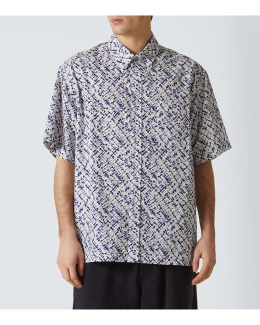 Camisa De Algodon Estampada Plan C de hombre de color Blue