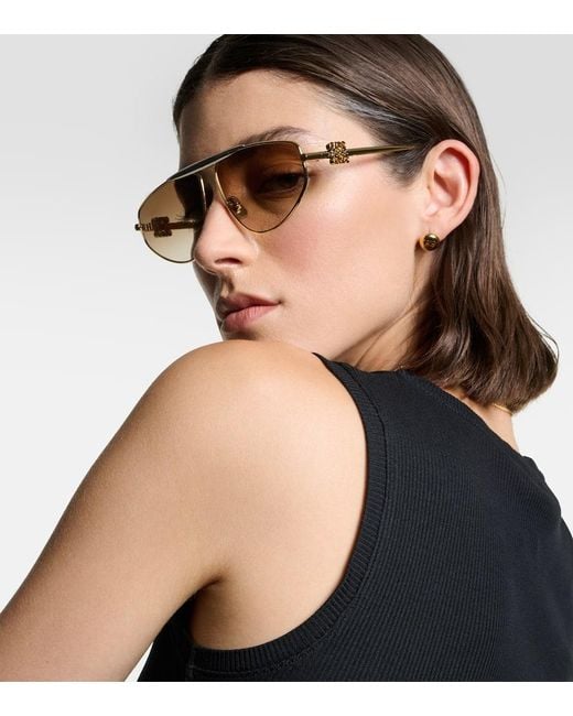 Loewe Gray Spoiler Aviator Sunglasses