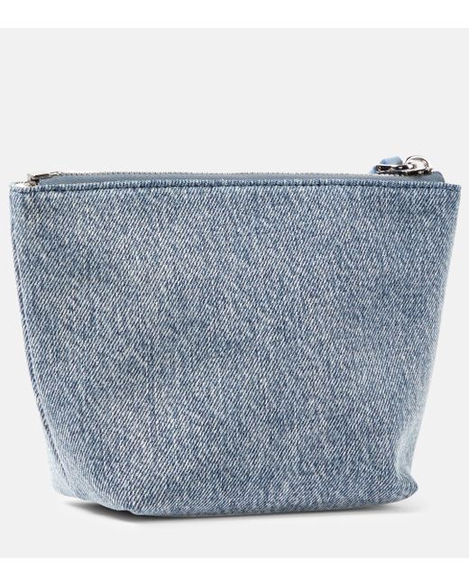 Pochette Mini en jean a logo Givenchy en coloris Blue