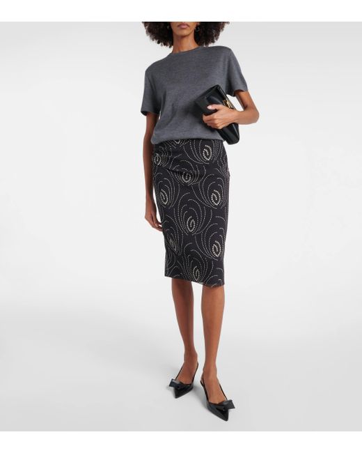 Prada Black High-rise Pencil Skirt