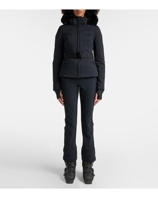 Goldbergh Black Hida Faux Fur-Trimmed Ski Jacket