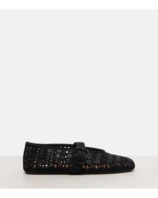 Ballerines En Daim A Ornements Alaïa en coloris Black