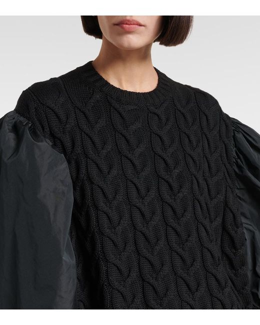 Max Mara Black Ancella Knitted Wool Minidress