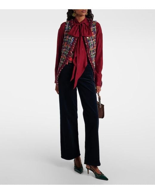 FRAME Blue Le Slim Palazzo High-Rise Wide-Leg Jeans